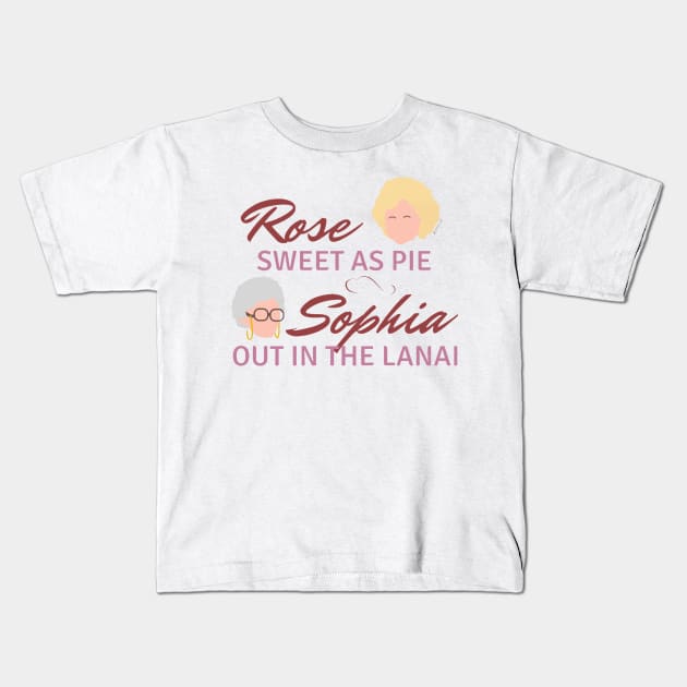 Rose sweet as pie Kids T-Shirt by Everydaydesigns